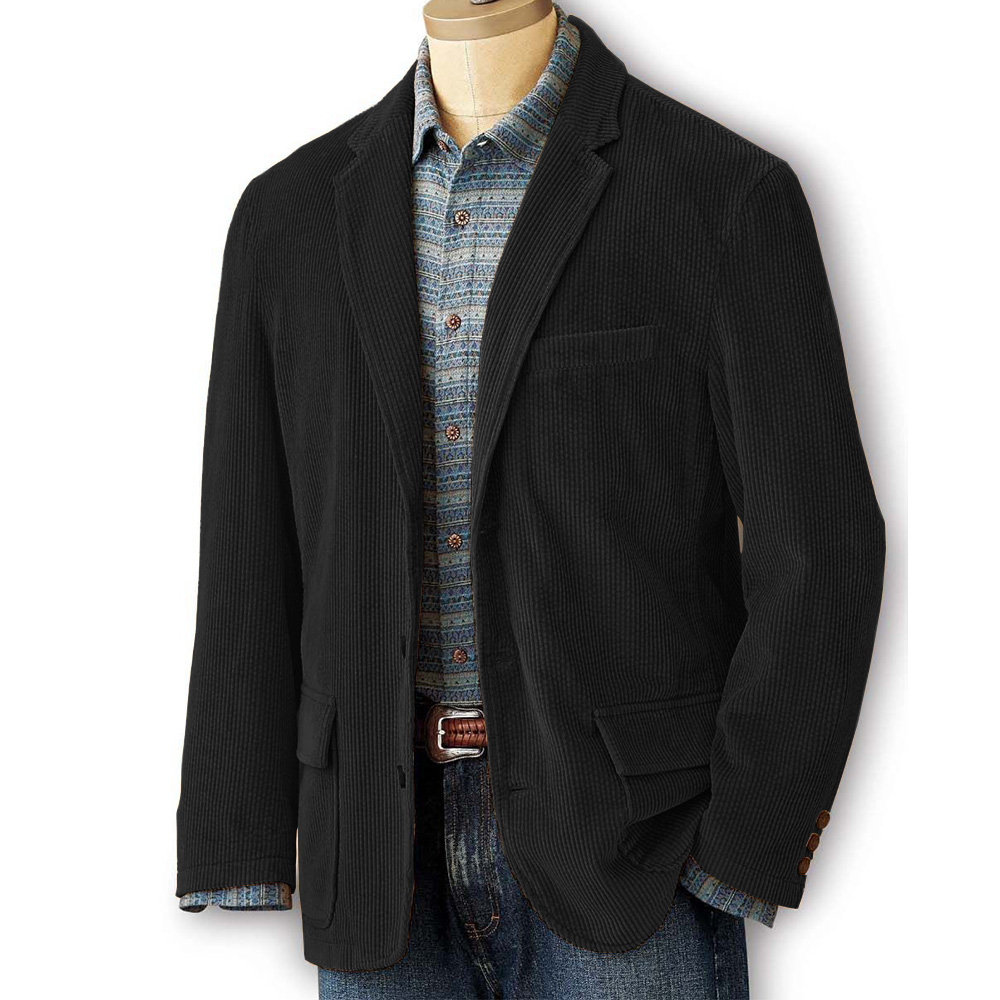 Mens Corduroy Blazer Suit Jack - Men Formal Wear Without Suit บทวิจารณ์และราคา