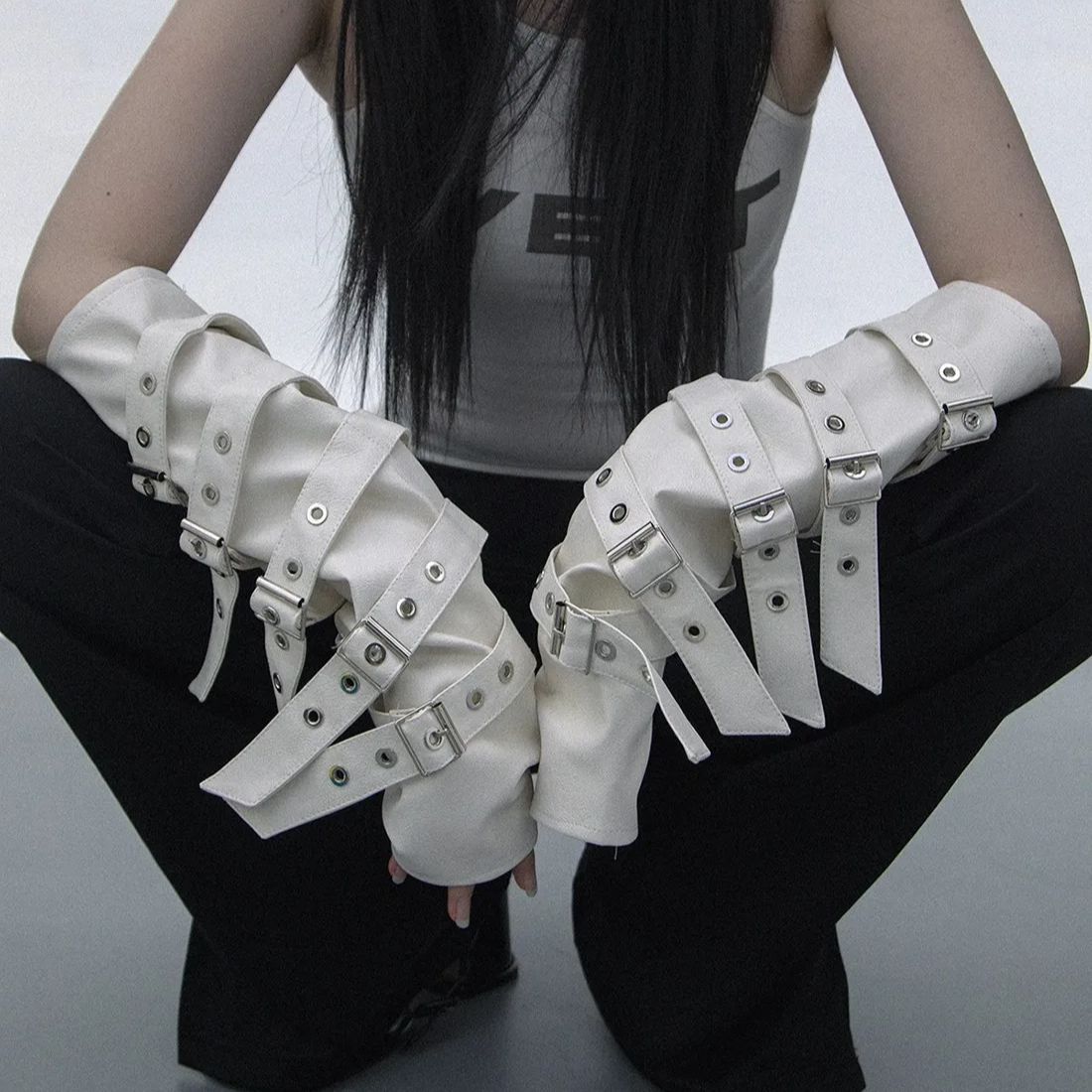 Women's Fashion Matt Black PU  - Formal Glove Leather บทวิจารณ์และราคา