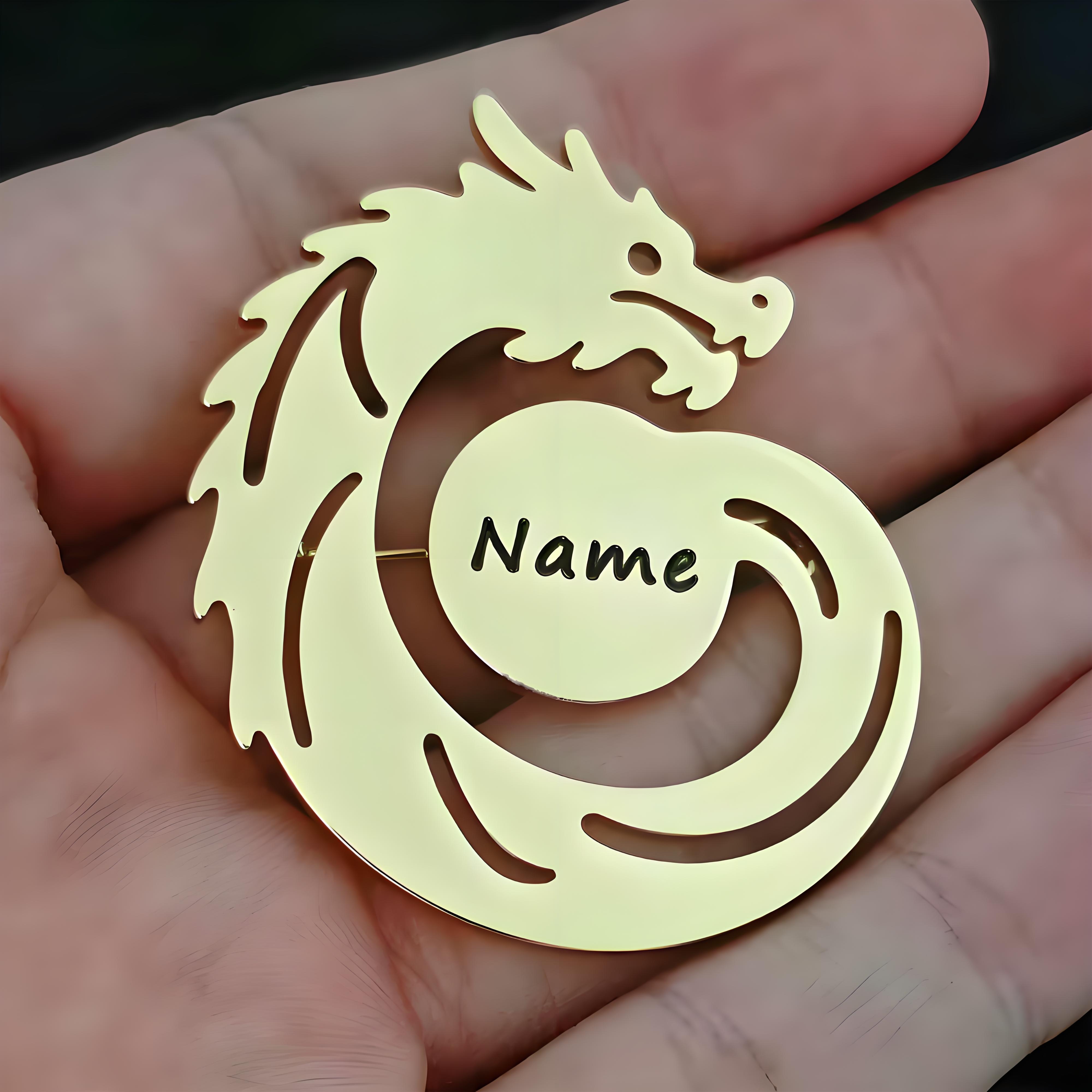 Custom Name Dragon Brooch, Per - Men'S Formal Wear Jewelry บทวิจารณ์และราคา
