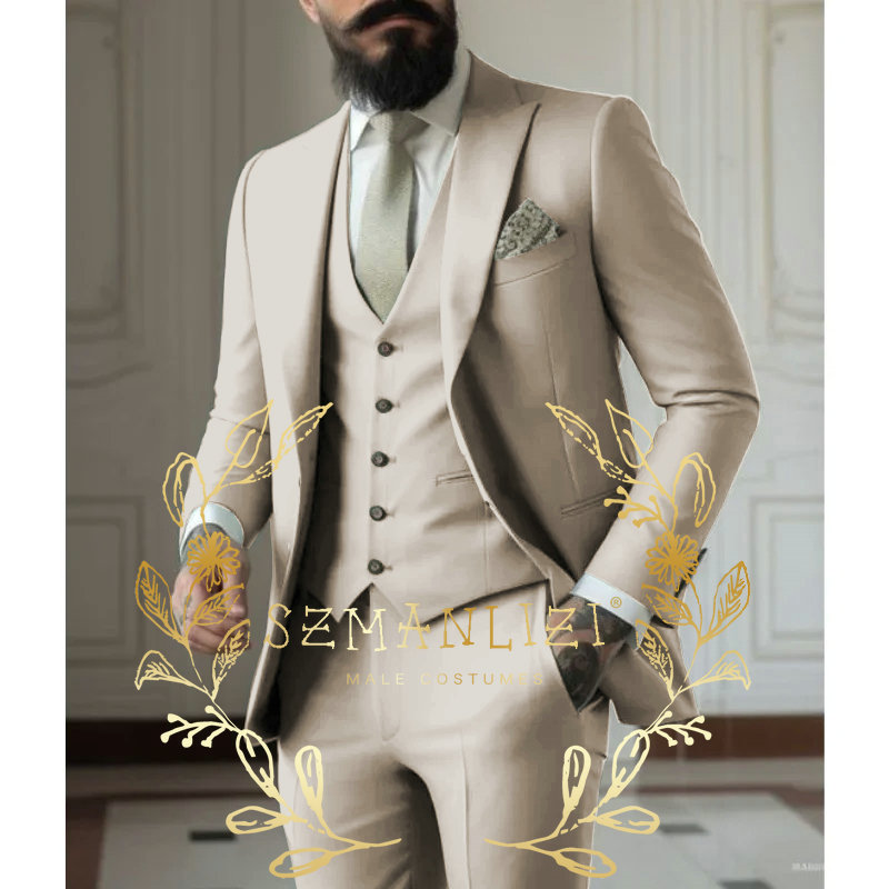 Light green Suits Men Suits 3  - Men Formal Wear Dress บทวิจารณ์และราคา