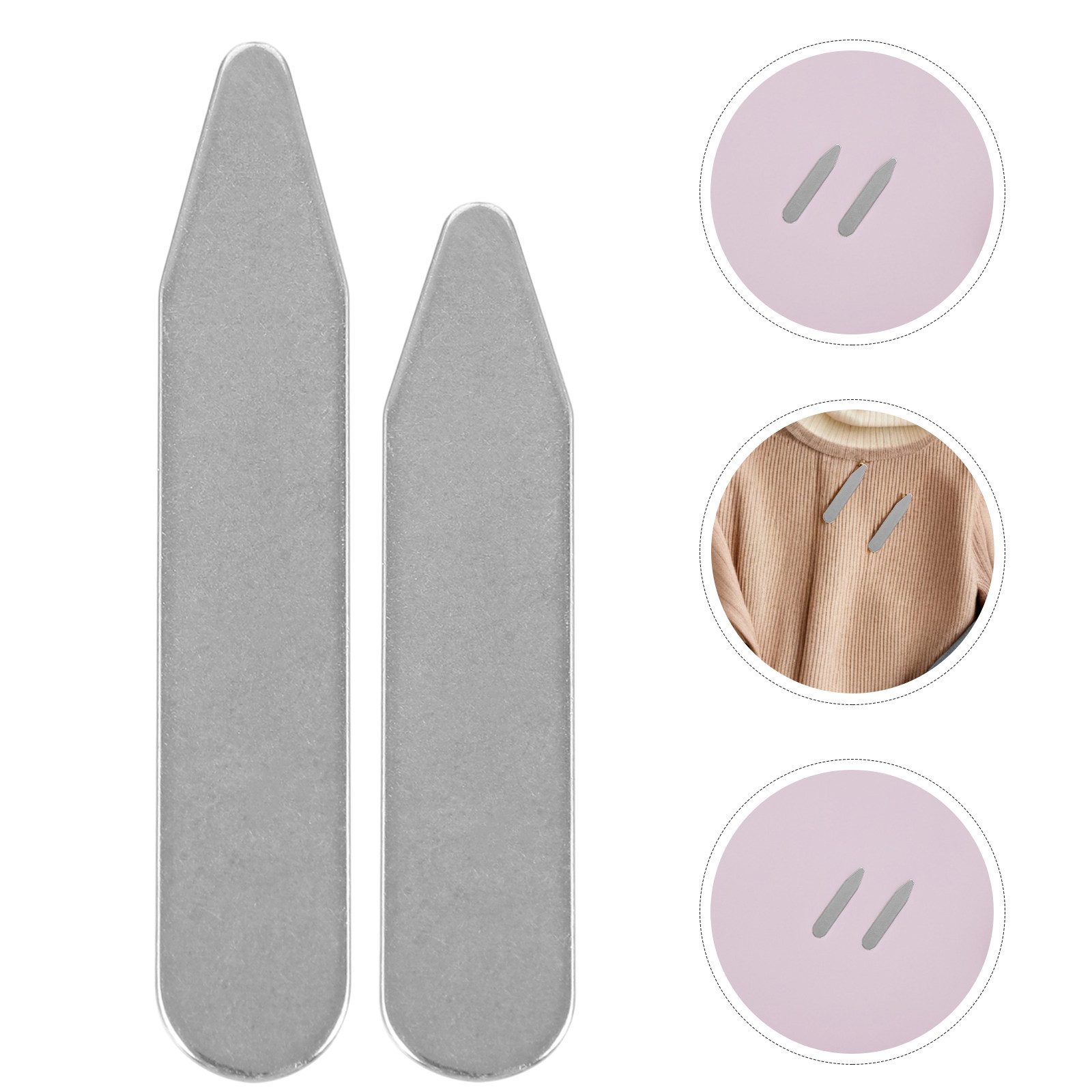Stainless Steel Collar Stays f - Men Formal Wear Dress บทวิจารณ์และราคา