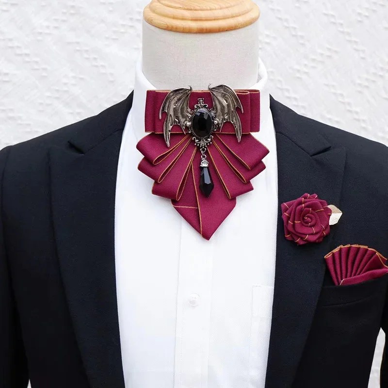 Men's Bow Tie Brooch Set Briti - Men Formal Wear With Tie บทวิจารณ์และราคา
