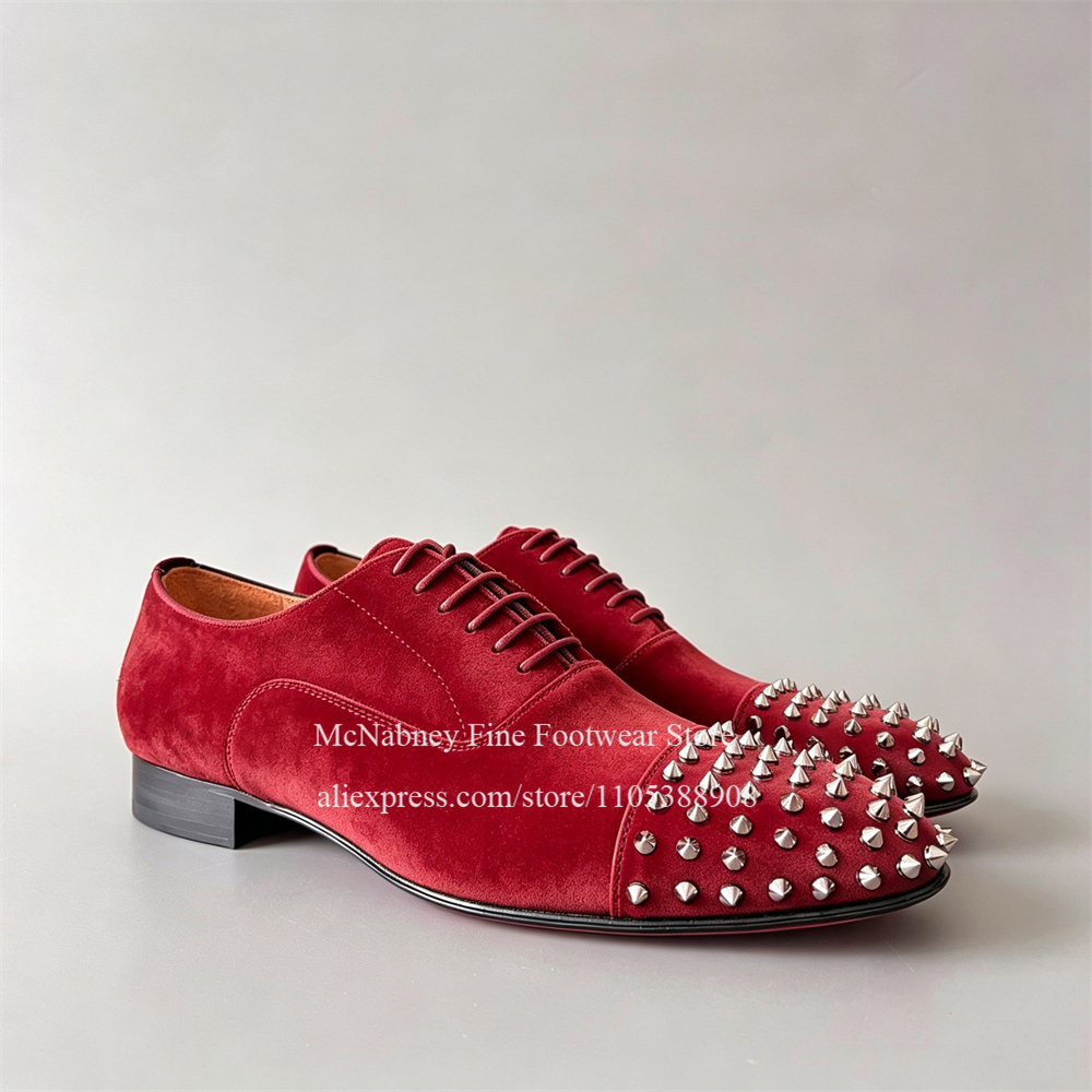 Spike Studs Leather Dress Shoe - Men Formal Wear Dress บทวิจารณ์และราคา