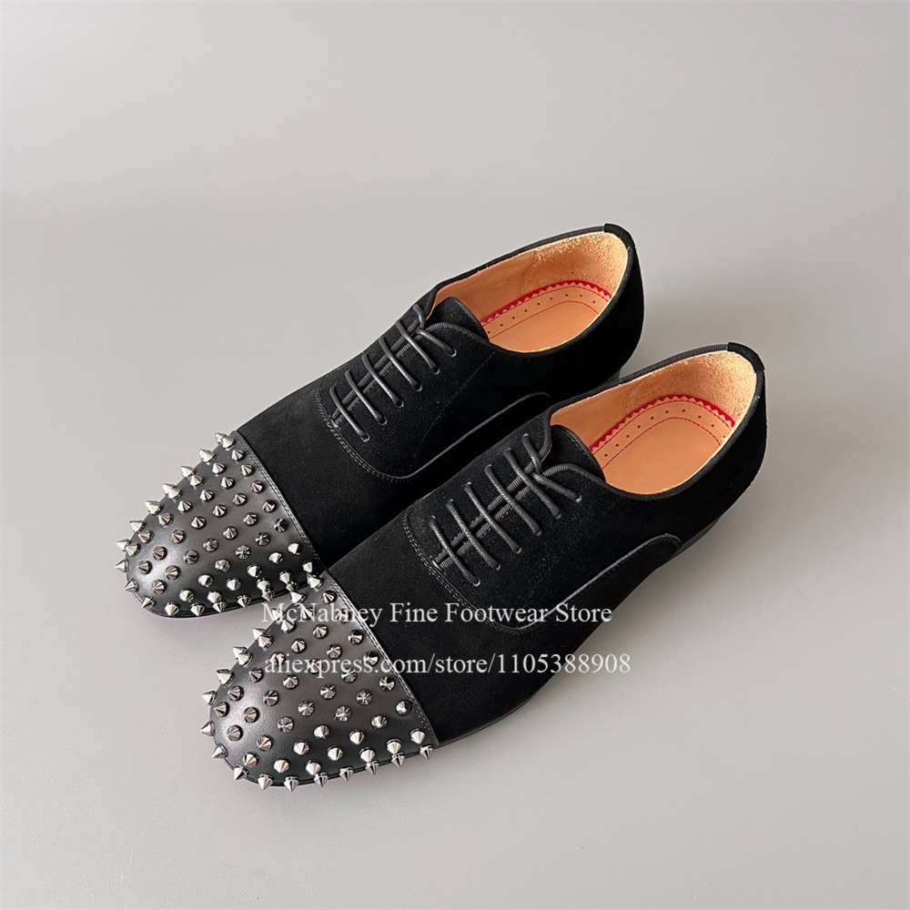Spike Studs Leather Dress Shoe - Men Formal Wear Dress บทวิจารณ์และราคา