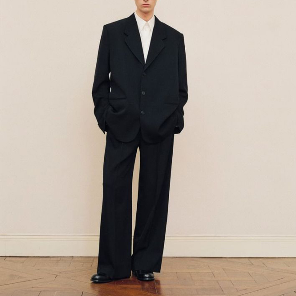 Men's Black Oversized Suit Set - Men Formal Wear Jacket บทวิจารณ์และราคา