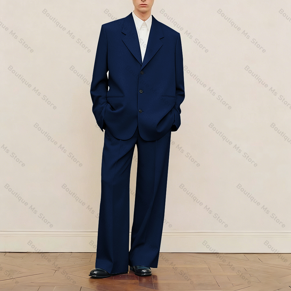 Men's Black Oversized Suit Set - Men Formal Wear Jacket บทวิจารณ์และราคา