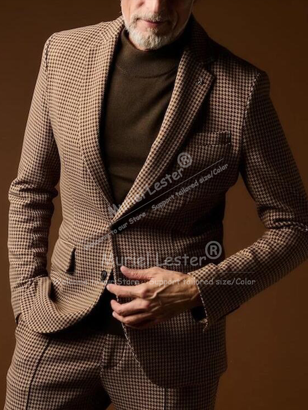 Vintage Suits Men 2 Piece Sets - Men Formal Wear Jacket บทวิจารณ์และราคา