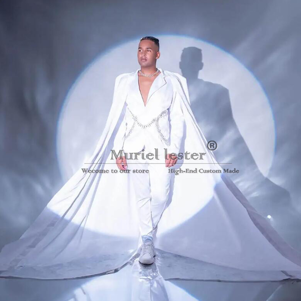 White Groom Wear Wedding Suits - Men'S Formal Wear Jewelry บทวิจารณ์และราคา