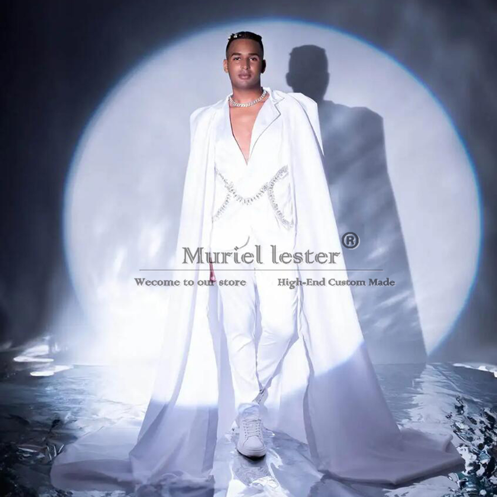 White Groom Wear Wedding Suits - Men'S Formal Wear Jewelry บทวิจารณ์และราคา