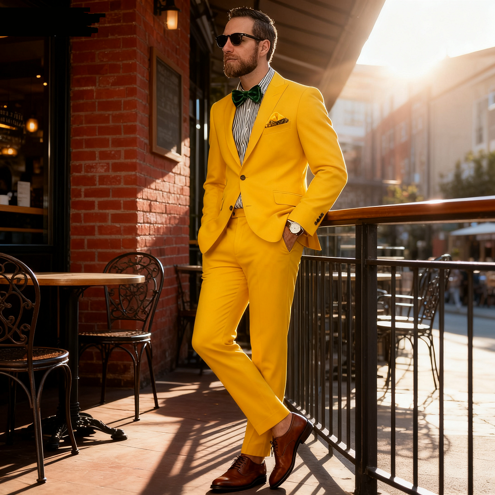 Blue Suit Men's Custom-Fit Ter - Men'S Formal Wear For Graduation บทวิจารณ์และราคา
