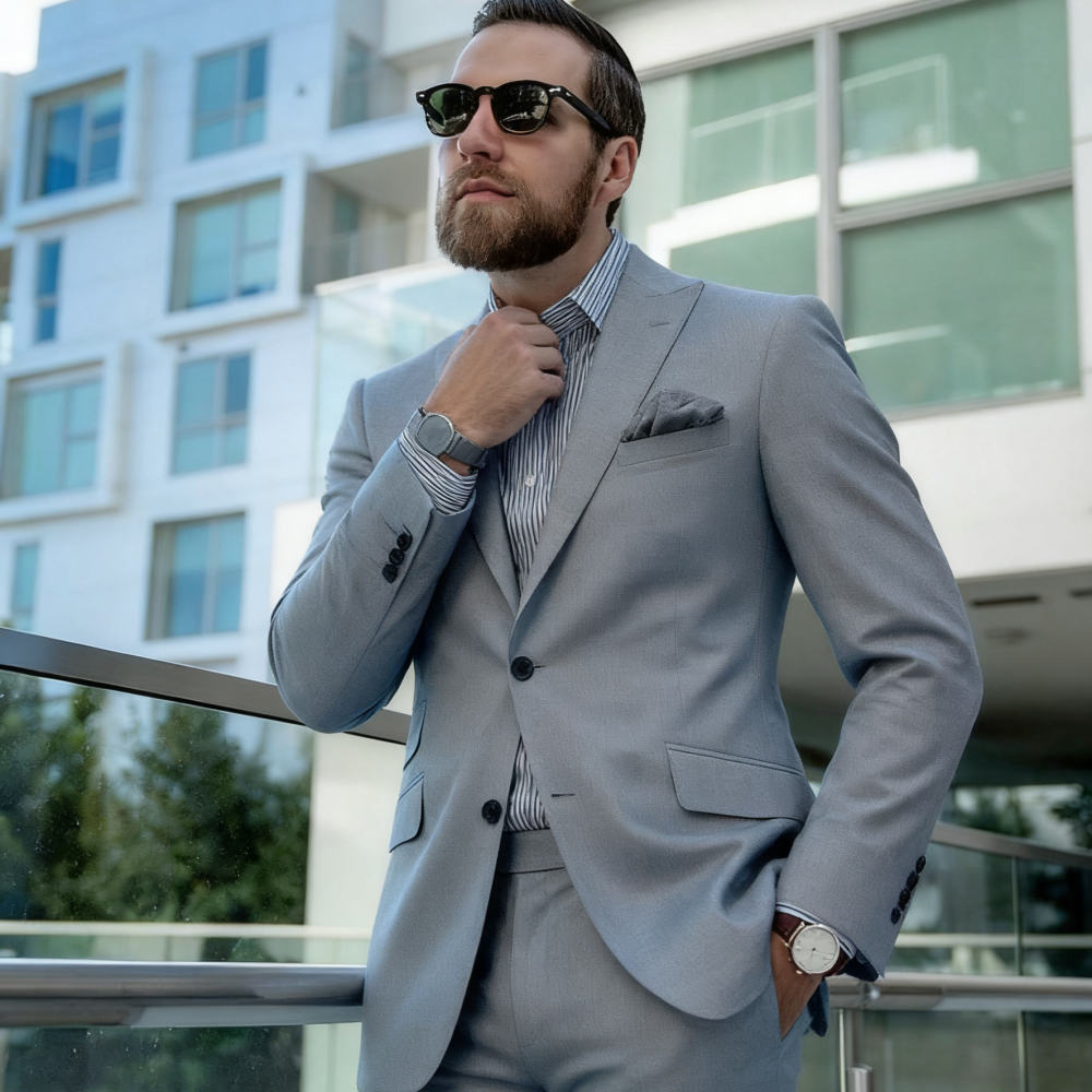 Blue Suit Men's Custom-Fit Ter - Men'S Formal Wear For Graduation บทวิจารณ์และราคา