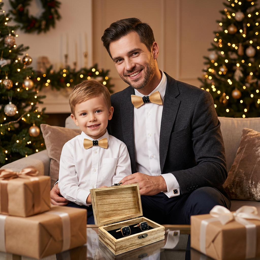 Wooden Bowtie Kit Father and k - Formal Wear For Men Kids บทวิจารณ์และราคา