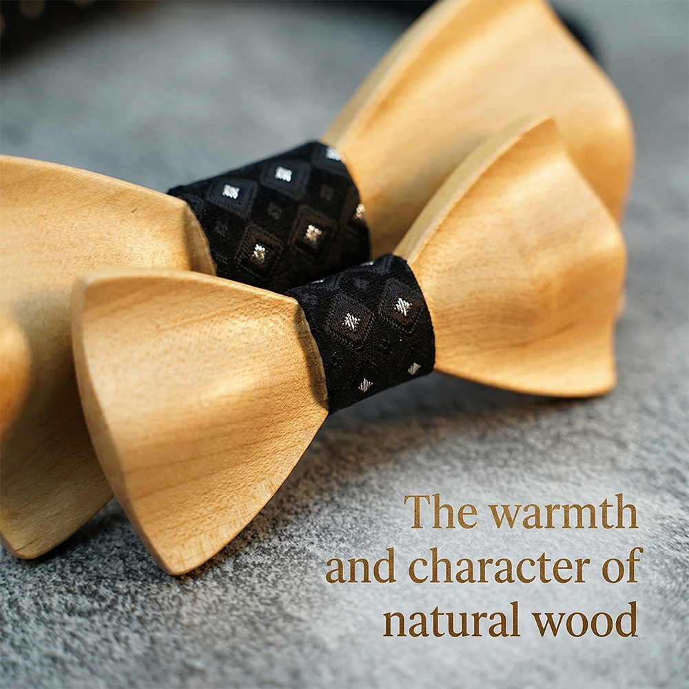 Wooden Bowtie Kit Father and k - Formal Wear For Men Kids บทวิจารณ์และราคา