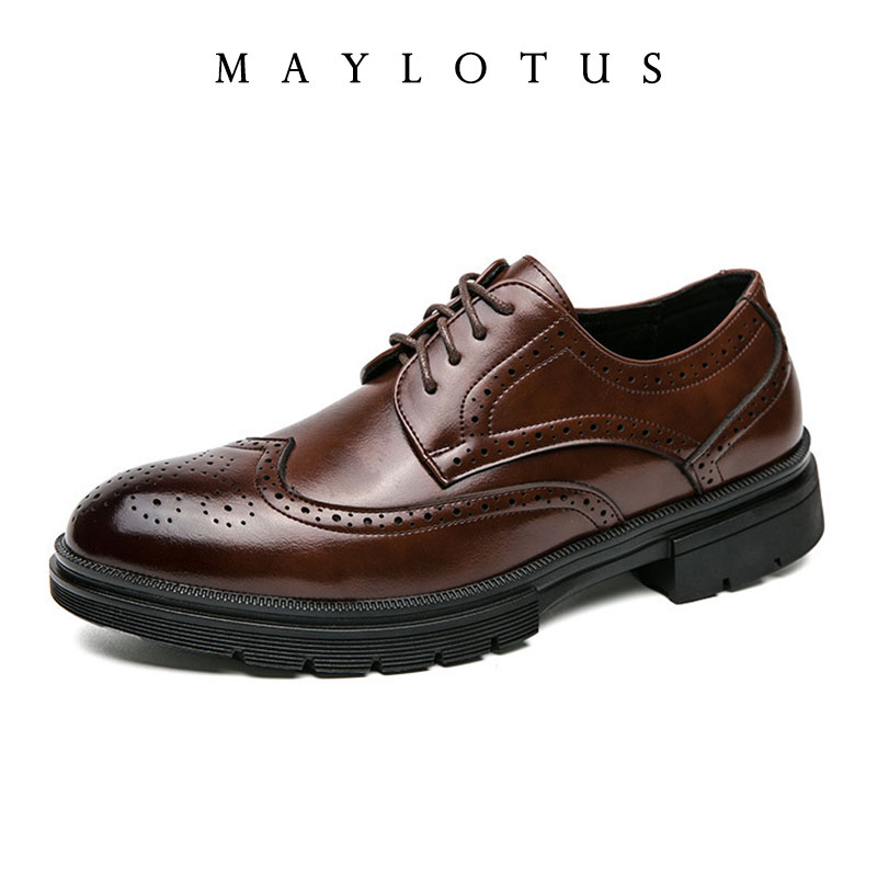 Men Brogue 5/8/10CM Platform H - Men Formal Wear Shoes บทวิจารณ์และราคา