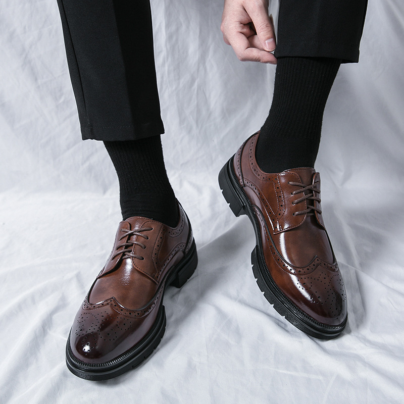 Men Brogue 5/8/10CM Platform H - Men Formal Wear Shoes บทวิจารณ์และราคา